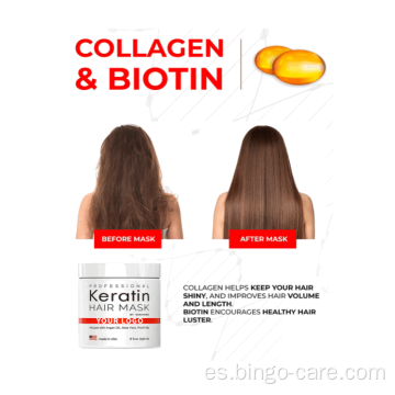 Mascarilla para el cabello con aceite de coco y colágeno de biotina